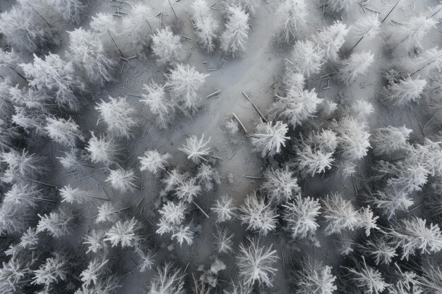 neige gel vue d'en haut