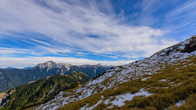 Neige sur les hautes montagnes