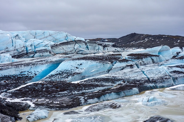 neige saison glacier majestueux bleu eau