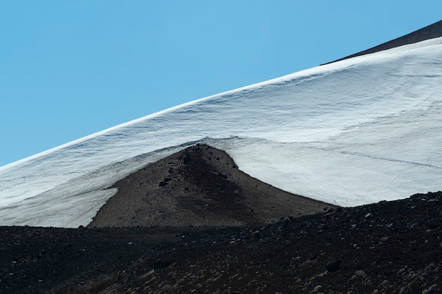 Neige sur le volcan Osorno Puerto Varas Llanquihue Los Lagos Chili Patagonie