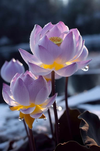 Un nénuphar dans l'eau