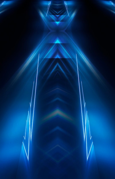 Néon bleu foncé abstrait