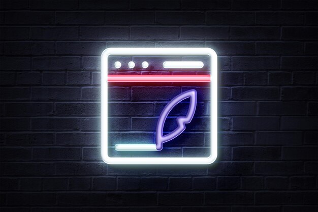 Neon Blog écrire une enseigne au néon logo lumineux lueur