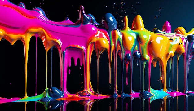 Neon drippy abstrait fond d'écran de qualité 8k