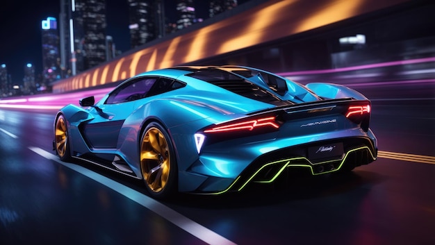 Neon Nights Supercar Symphony sur le circuit futuriste