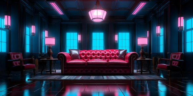 Neon Noir expérimentant le cyberpunk minimaliste et moderne de Wes Anderson à travers une caméra inférieure