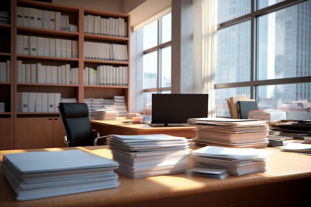 Nettoyer et organiser le bureau, le bureau et la scène.