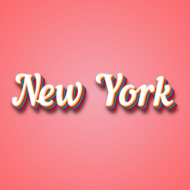 Photo new york effet de texte photo image cool