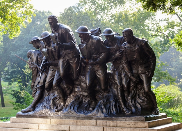 New York Statue de soldats de la première guerre mondiale, Central Park.