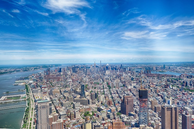 New York - États-Unis - 13 JUNE 2015 vue aérienne de Manhattan depuis la tour de la liberté