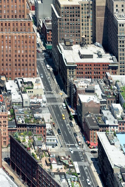 Photo new york - usa - 13 juin 2015 vue aérienne de manhattan depuis la tour de la liberté