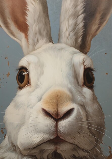 Le nez de lapin blanc, les oreilles, les grands yeux. C'est fantastique, c'est incroyable.