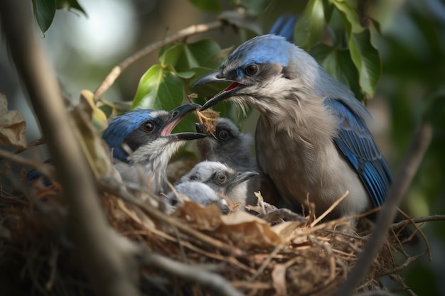 Le nid de l'oiseau est une faune sauvage.