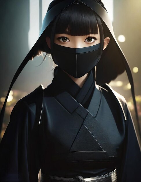 Photo une ninja féminine