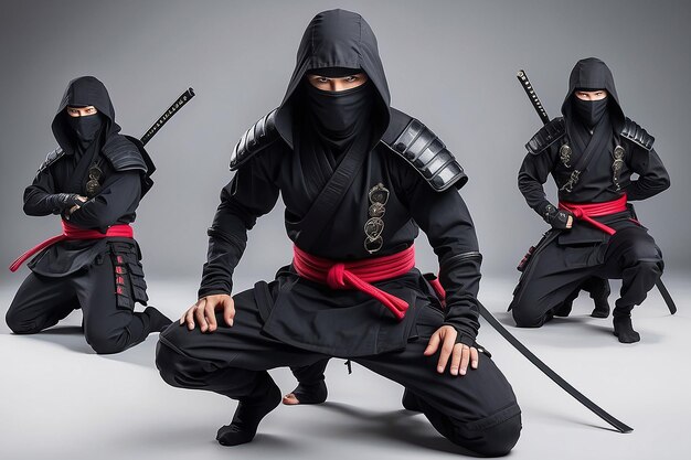 Un ninja qui porte de l'équipement.