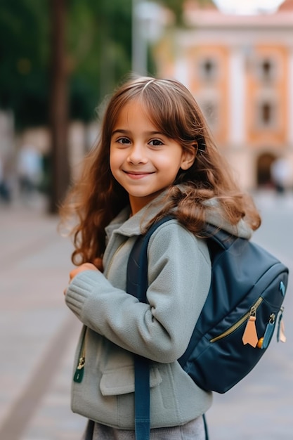 Ninos felices vuelta al colegio Heureux les enfants de retour à l'école