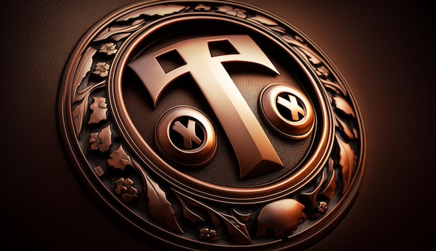 Nissan logo doré symbole image de conception graphique Art généré par Ai