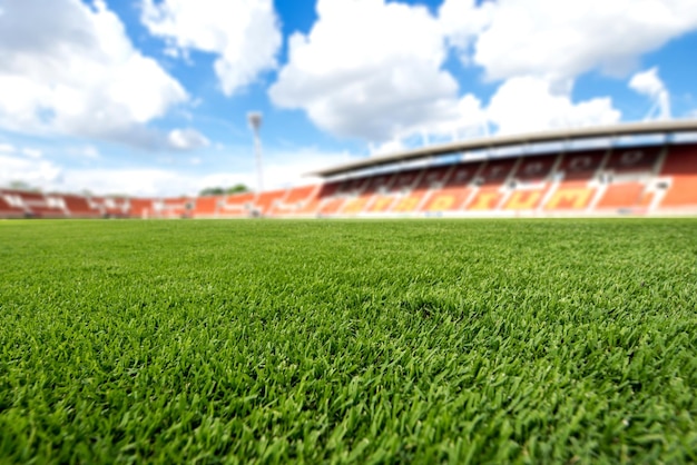 Photo niveau de surface du terrain de football par rapport au ciel