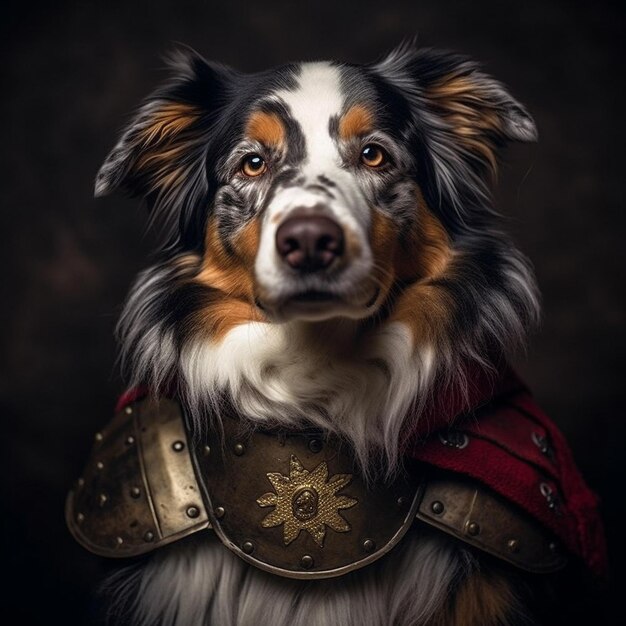 Noble Canine Elegance Une collection royale de portraits de chiens et de gardiens fantastiques