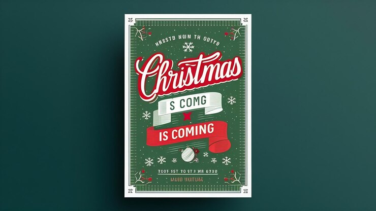 Photo noël arrive dessin d'affiche ou de carte postale