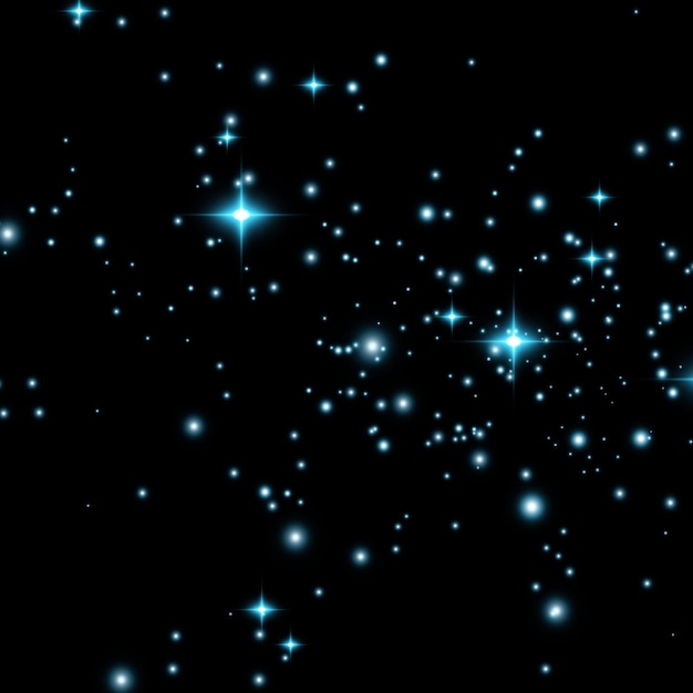 Noël étoiles de neige lumière à la nuit illustration