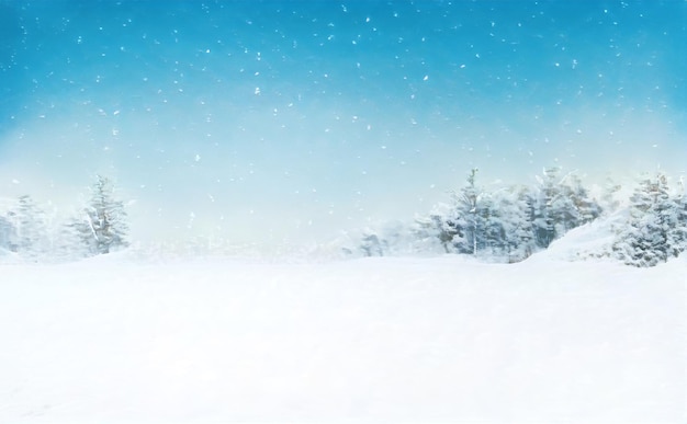 Noël fantastique paysage épique d'hiver de montagnes forêt médiévale celtique