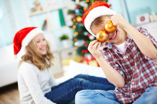 noël fils fond vacances joyeux