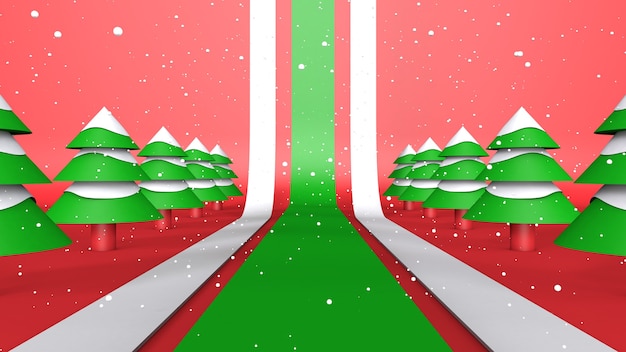 Noël et nouvel an 3D pour le fond et le podium