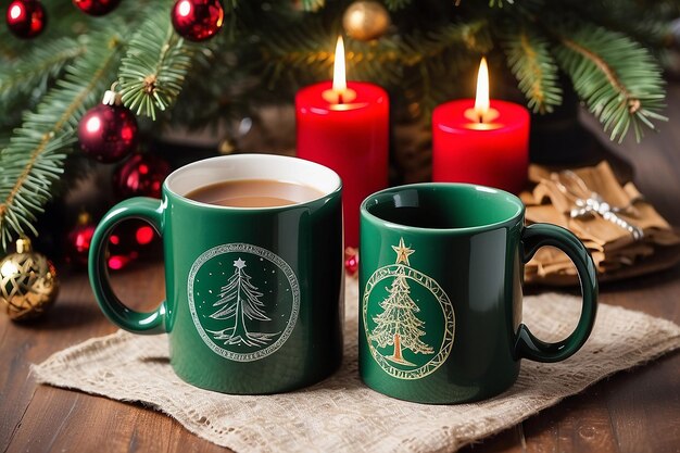 Noël Païen Une Tasse Païenne à Côté D'un Arbre De Noël La Noël était Une Ancienne Fête Païenne 