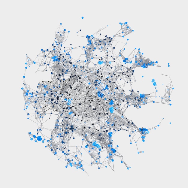 Photo noeuds lumineux avec rendu 3d de lignes variationnelles