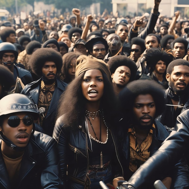 Des Noirs se sont rassemblés dans la rue pour protester contre le Mois de l'histoire des Noirs