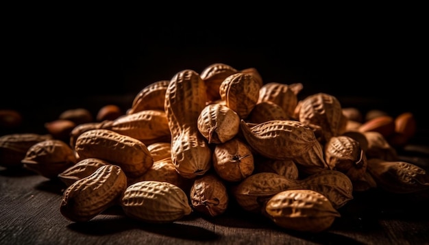 Noix bio en un clin d'œil snack sain généré par l'IA