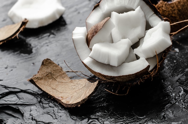 Noix de coco bio en morceaux