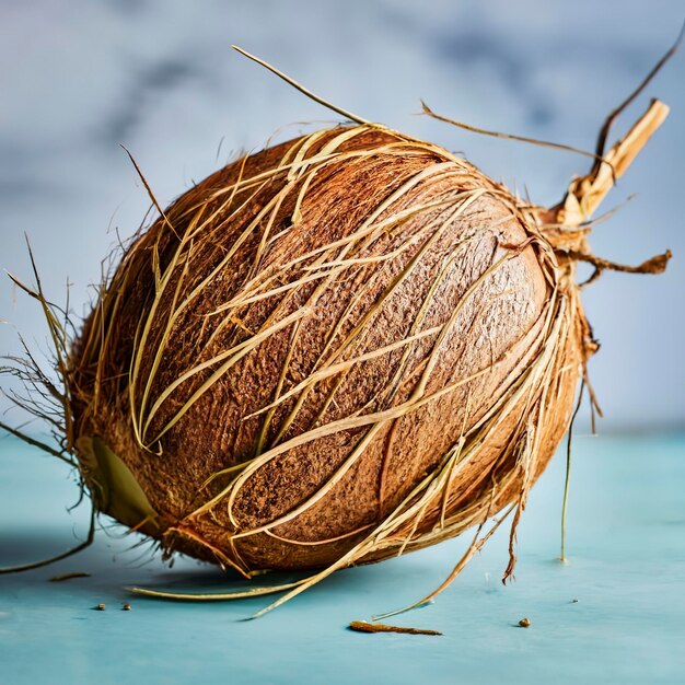 noix de coco sur fond blanc