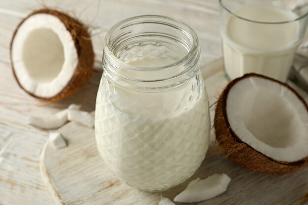 Noix de coco fraîche et lait de coco