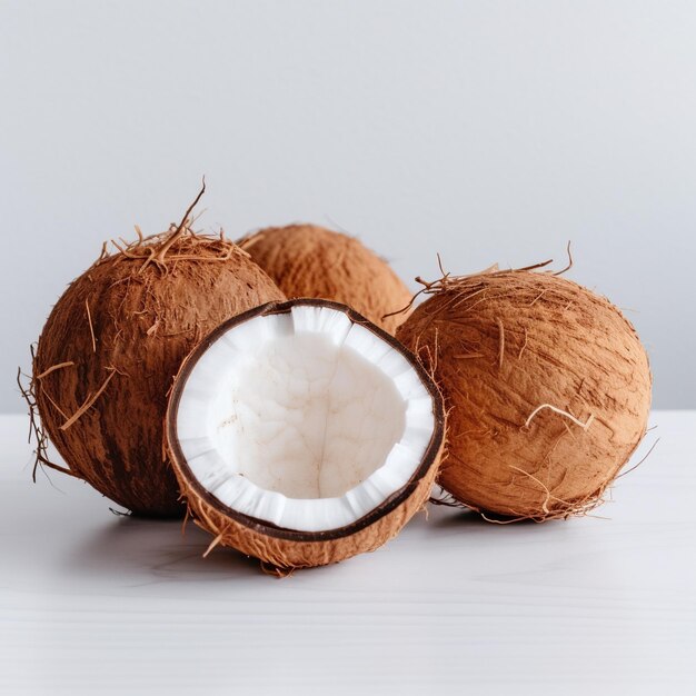 Noix de coco fraîches Ai générative