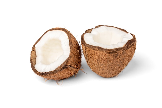 Noix de coco isolé sur blanc