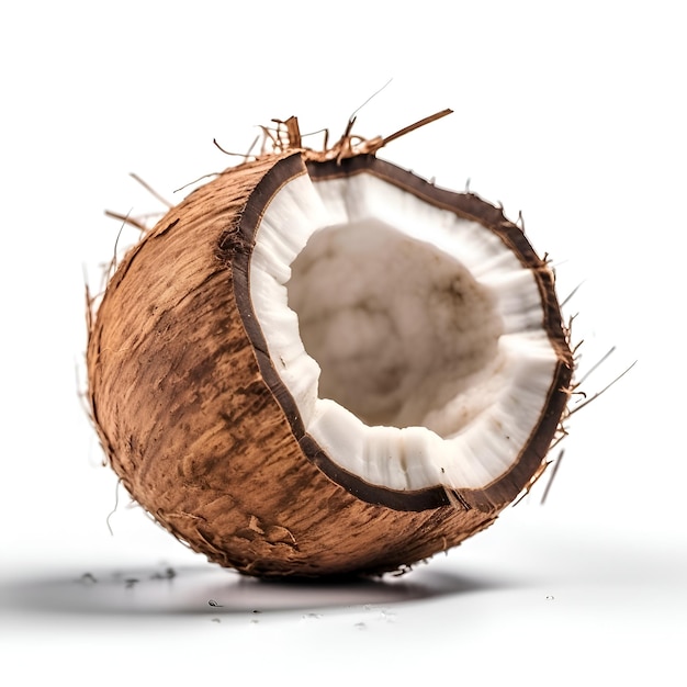 Noix de coco isolée sur fond blanc