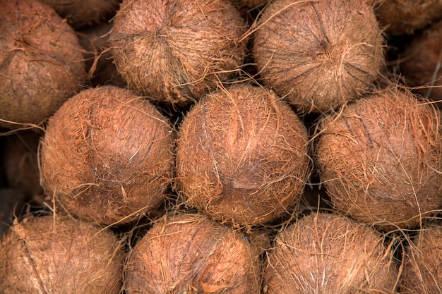 Noix de coco sur le marché