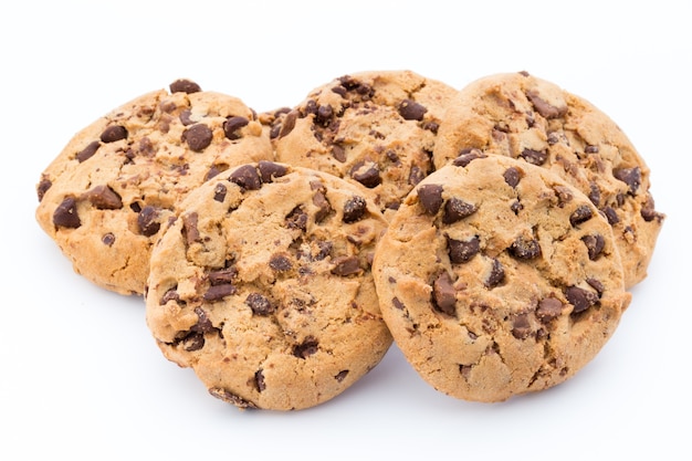 Noix de cookies sur l'isolé sur fond blanc.