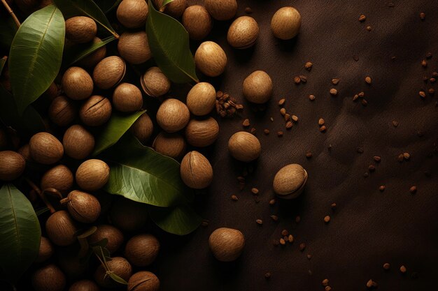 Photo les noix de macadamia nutritives génèrent de l'ai