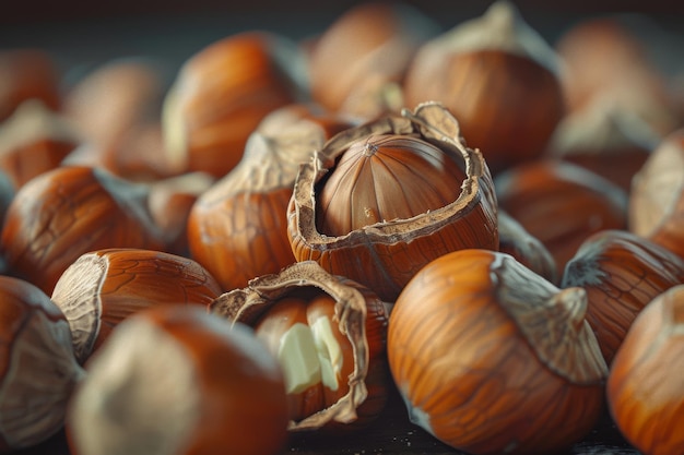 Noix de noisette écrasées