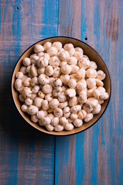 Noix de renard ou Graine de lotus rôtie ou makhana