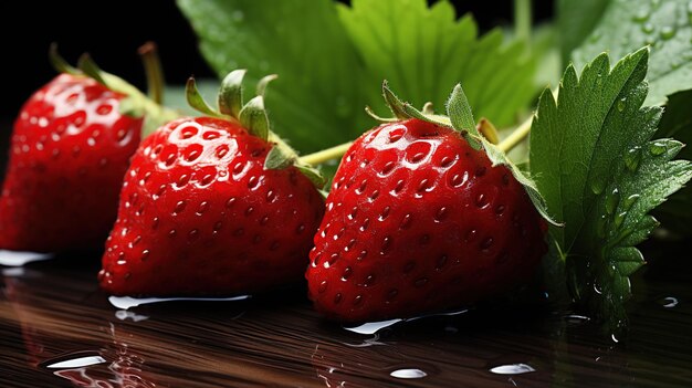 De nombreuses fraises rouges fraîches dans des paniers en bois après la récolte dans une ferme de fraises biologiques