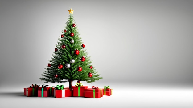 de nombreux cadeaux sous un arbre de Noël décoré de façon festive dans un intérieur lumineux