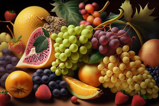 De nombreux fruits exotiques générés par l'IA
