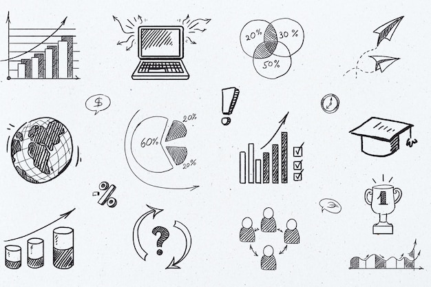 De nombreux graphiques et graphiques à dessiner