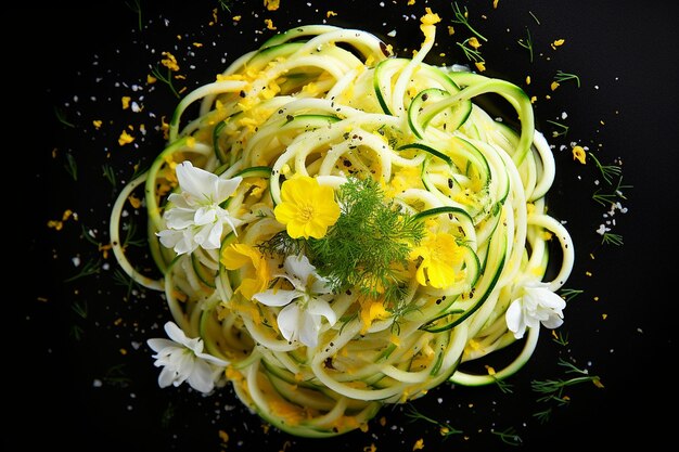 Noodles de courgette en spirale