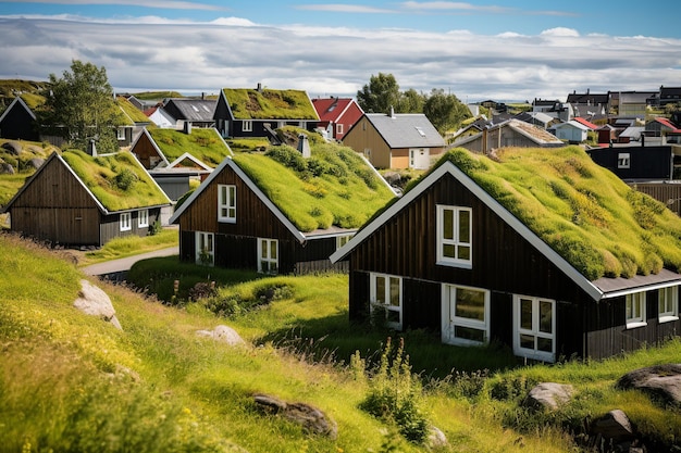 Nordic Village Turf Roof Houses EcoArchitecture moderne