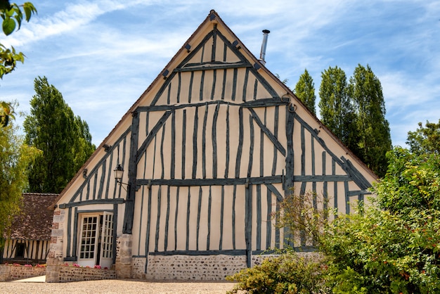 Normandie maison française. Vue d'une maison normande typiquement française